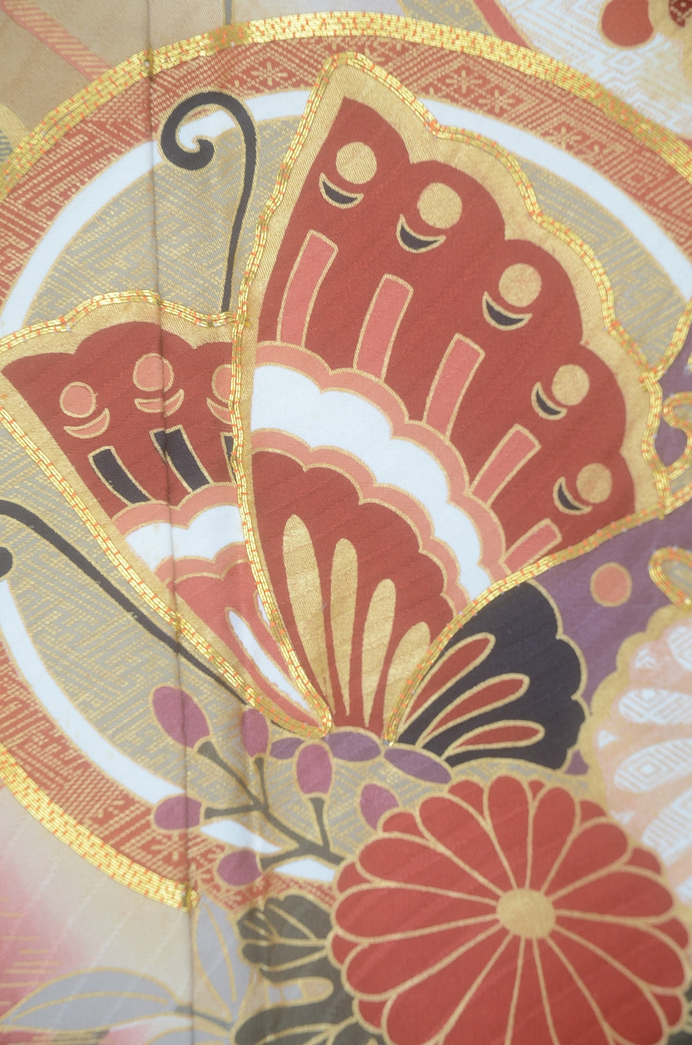 Long-sleeved kimono 6 items set / Furisode / FK#2-203