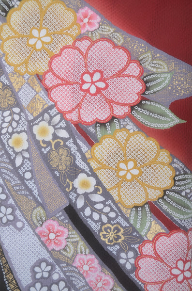 Long-sleeved kimono 6 items set / Furisode / FK#2-210