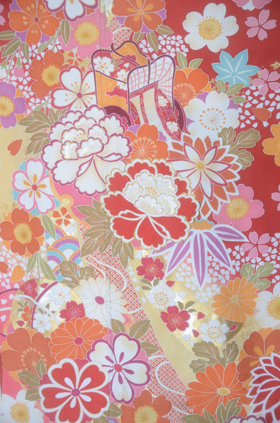 Long-sleeved kimono 6 items set / Furisode / FK#2-226