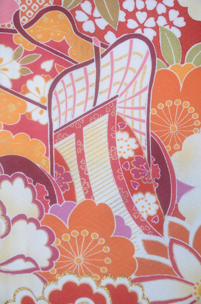 Long-sleeved kimono 6 items set / Furisode / FK#2-226