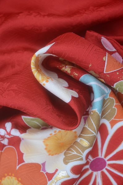 Long-sleeved kimono 6 items set / Furisode / FK#2-226