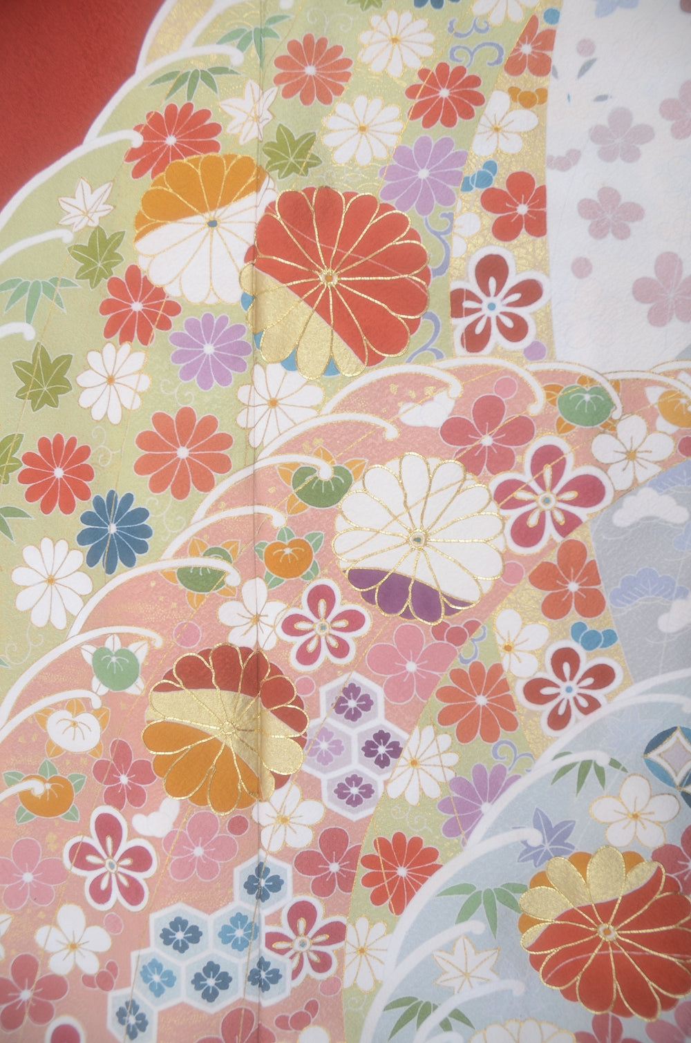 Long-sleeved kimono 6 items set / Furisode / FK#2-292