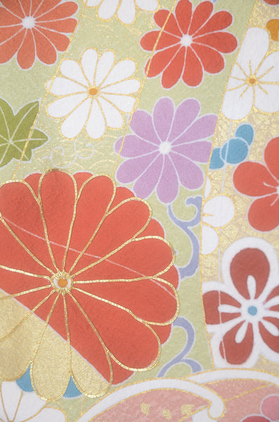 Long-sleeved kimono 6 items set / Furisode / FK#2-292