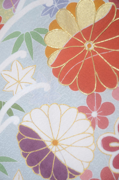 Long-sleeved kimono 6 items set / Furisode / FK#2-292