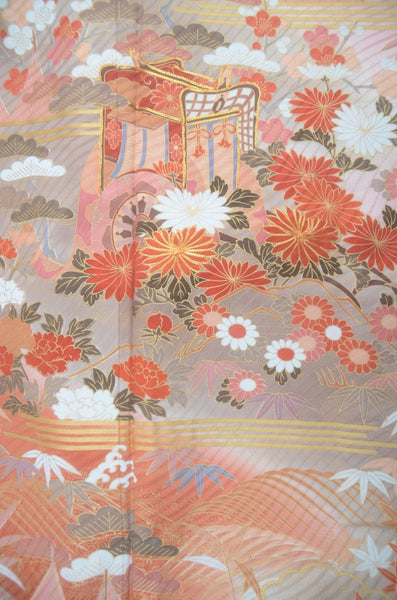 Long-sleeved kimono 6 items set / Furisode / FK#2-294