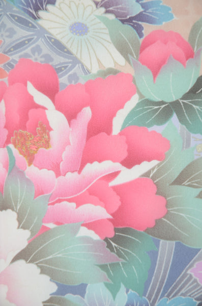 Long-sleeved kimono 6 items set / Furisode / FK#2-297