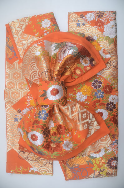 Long-sleeved kimono 6 items set / Furisode / FK#2-298