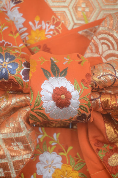 Long-sleeved kimono 6 items set / Furisode / FK#2-298