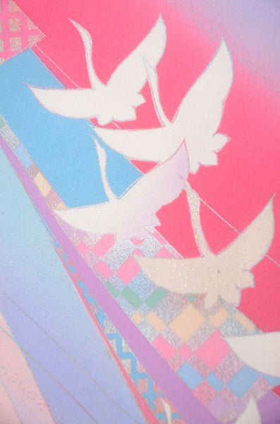 Long-sleeved kimono 6 items set / Furisode / FK#2-301