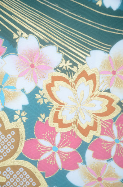 Long-sleeved kimono 6 items set / Furisode / FK#2-302