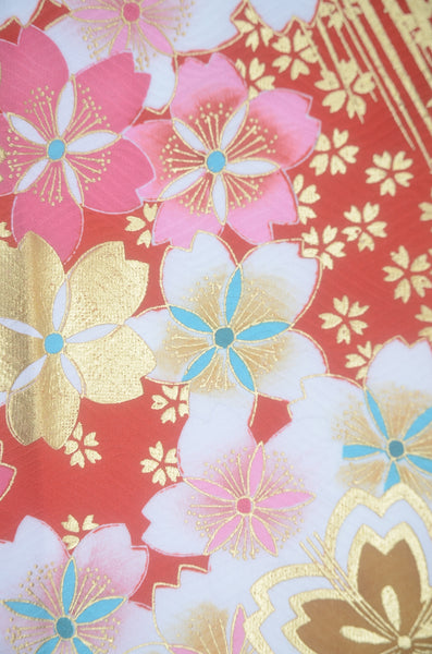 Long-sleeved kimono 6 items set / Furisode / FK#2-302