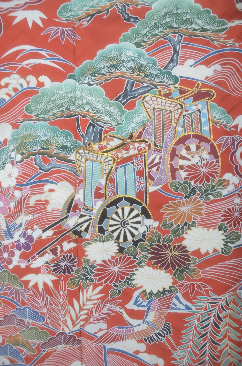 Long-sleeved kimono 6 items set / Furisode / FK#2-307