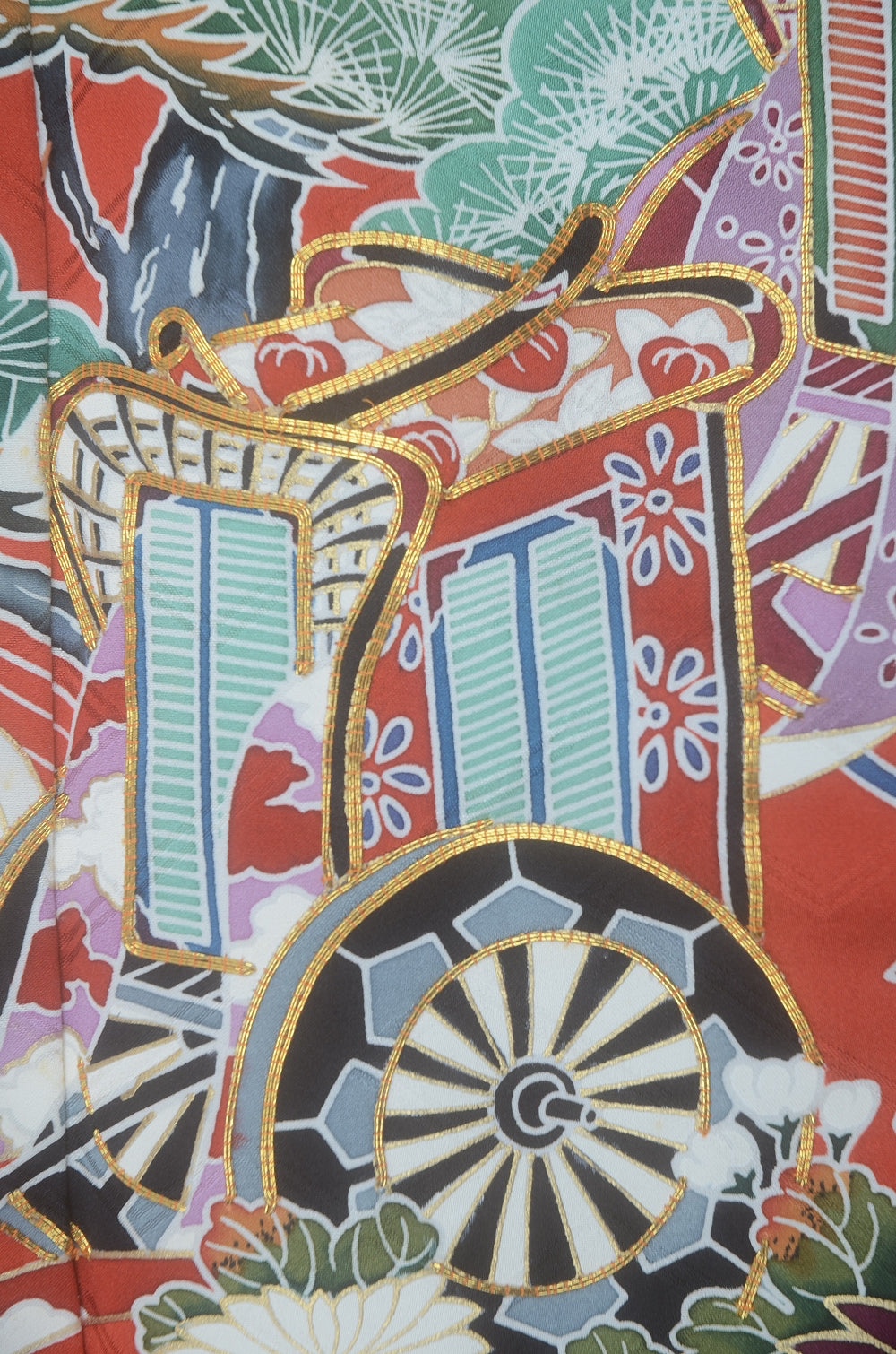 Long-sleeved kimono 6 items set / Furisode / FK#2-307