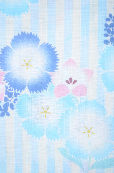 Girls yukata and obi belt set / GY #84 (9-10)
