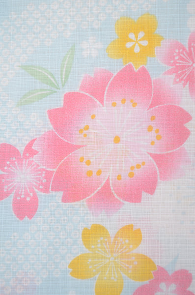 Girls yukata and obi belt set / GY #85 (13-14)
