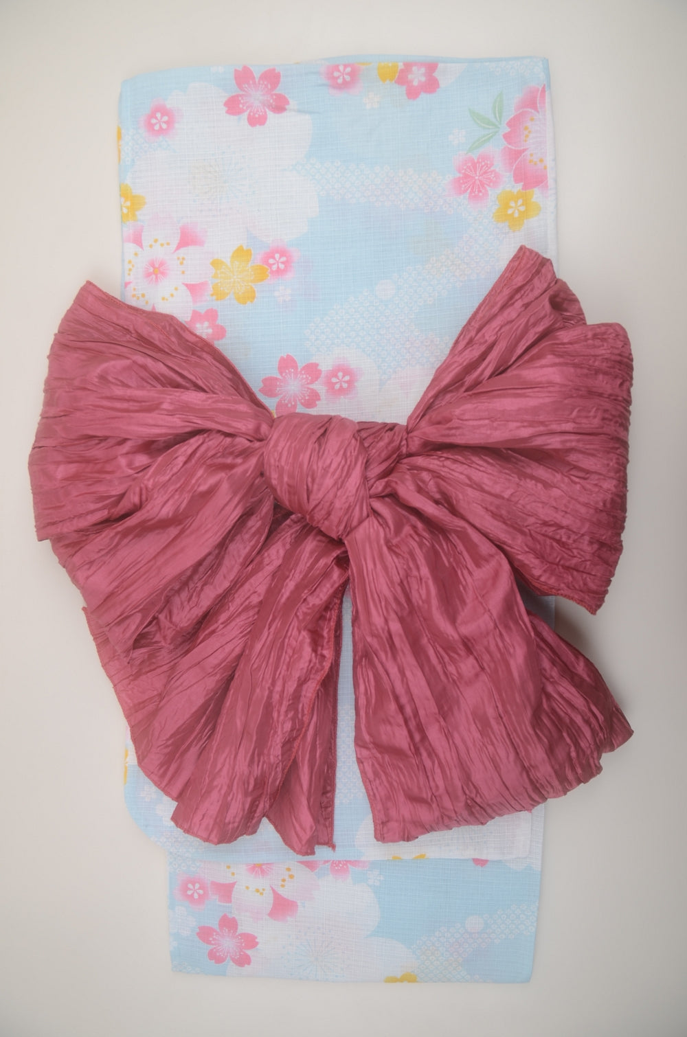 Girls yukata and obi belt set / GY #85 (9-10)