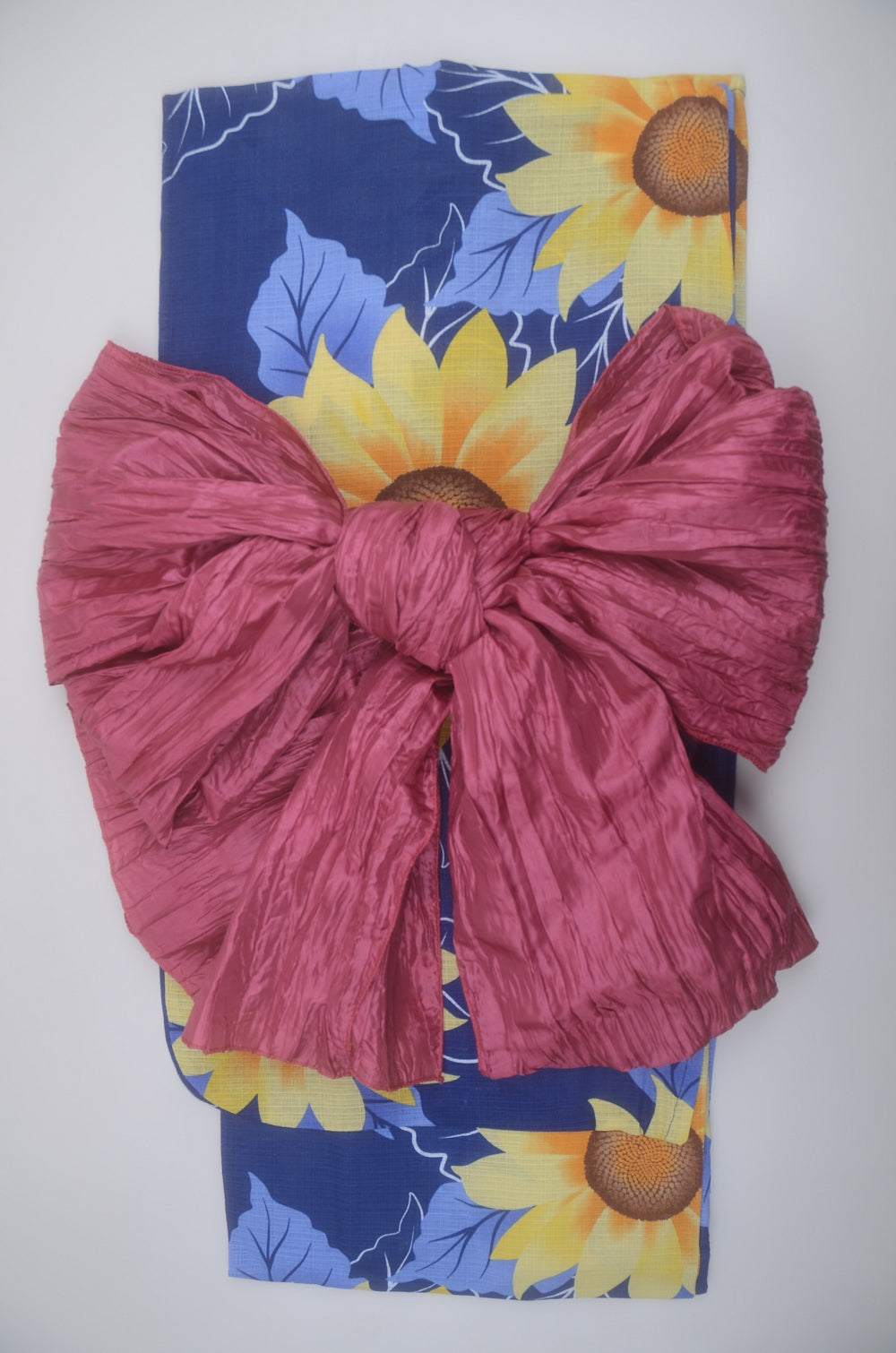Girls yukata and obi belt set / GY #86 (9-10)