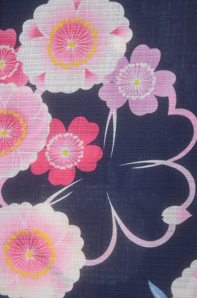 Girls yukata and obi belt set / GY #87 (9-10)