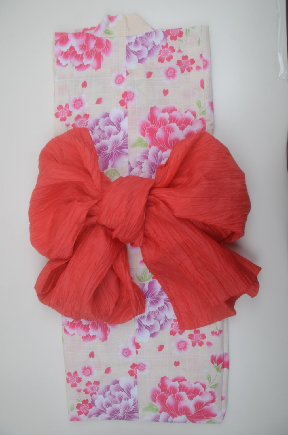 Girls yukata and obi belt set / GY #56 (5-6)