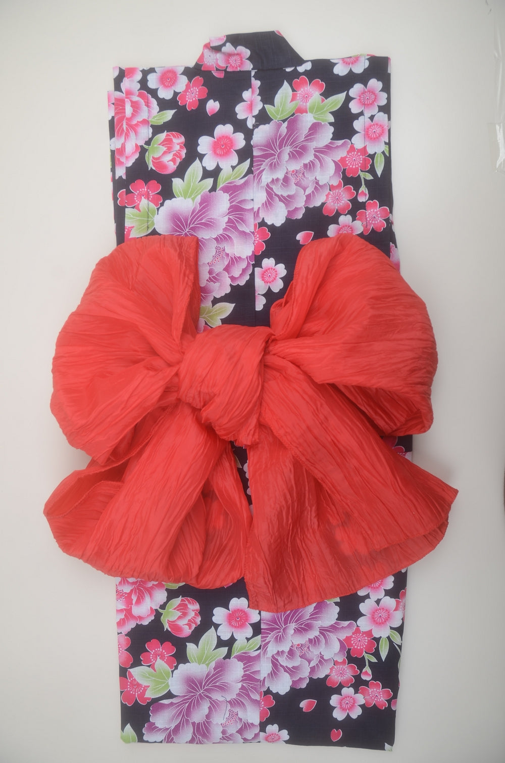 Girls yukata and obi belt set / GY #57 (5-6)