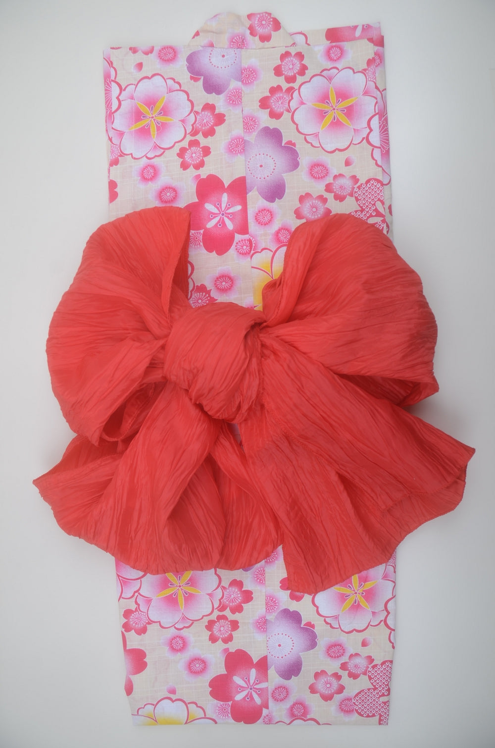 Girls yukata and obi belt set / GY #59 (5-6)