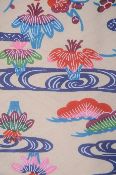 Long-sleeved kimono & hakama 5 items set / Furisode / FK#2-309