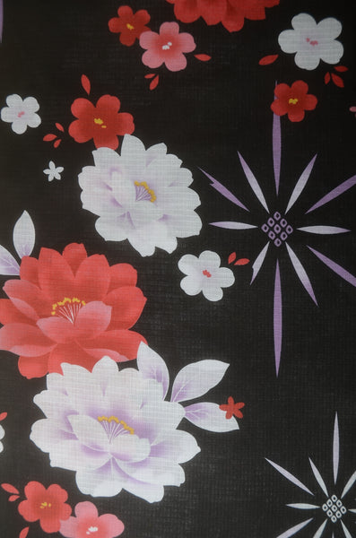 Girls yukata and obi belt set / GY #72 (11-12)