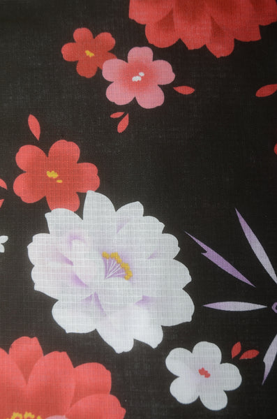 Girls yukata and obi belt set / GY #72 (9-10)