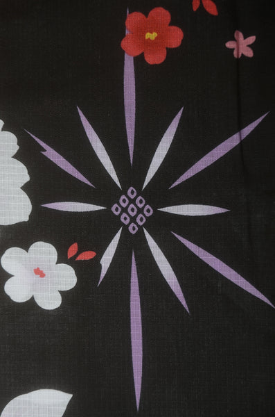 Girls yukata and obi belt set / GY #72 (9-10)