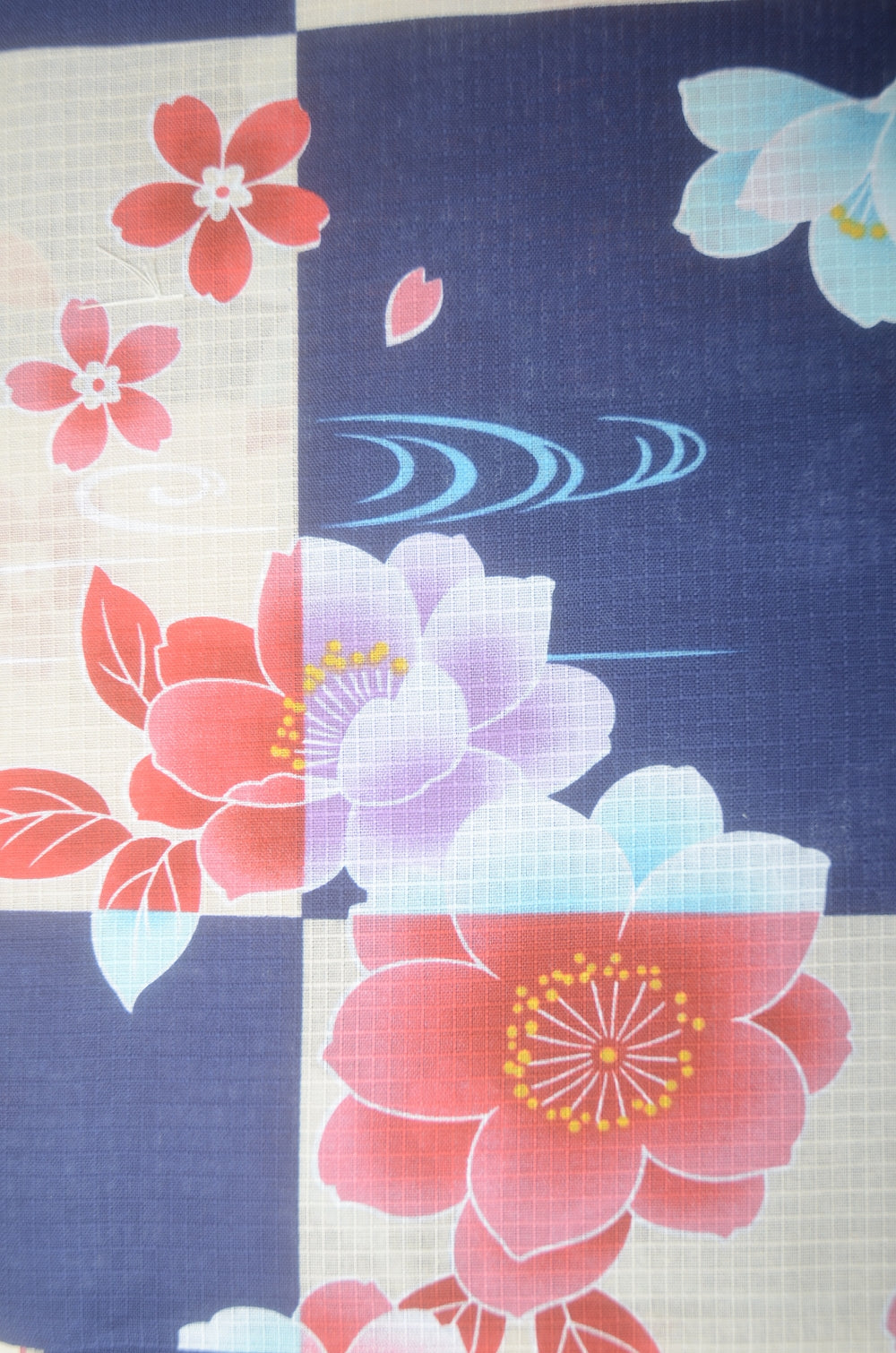 Girls yukata and obi belt set / GY #73 (9-10)