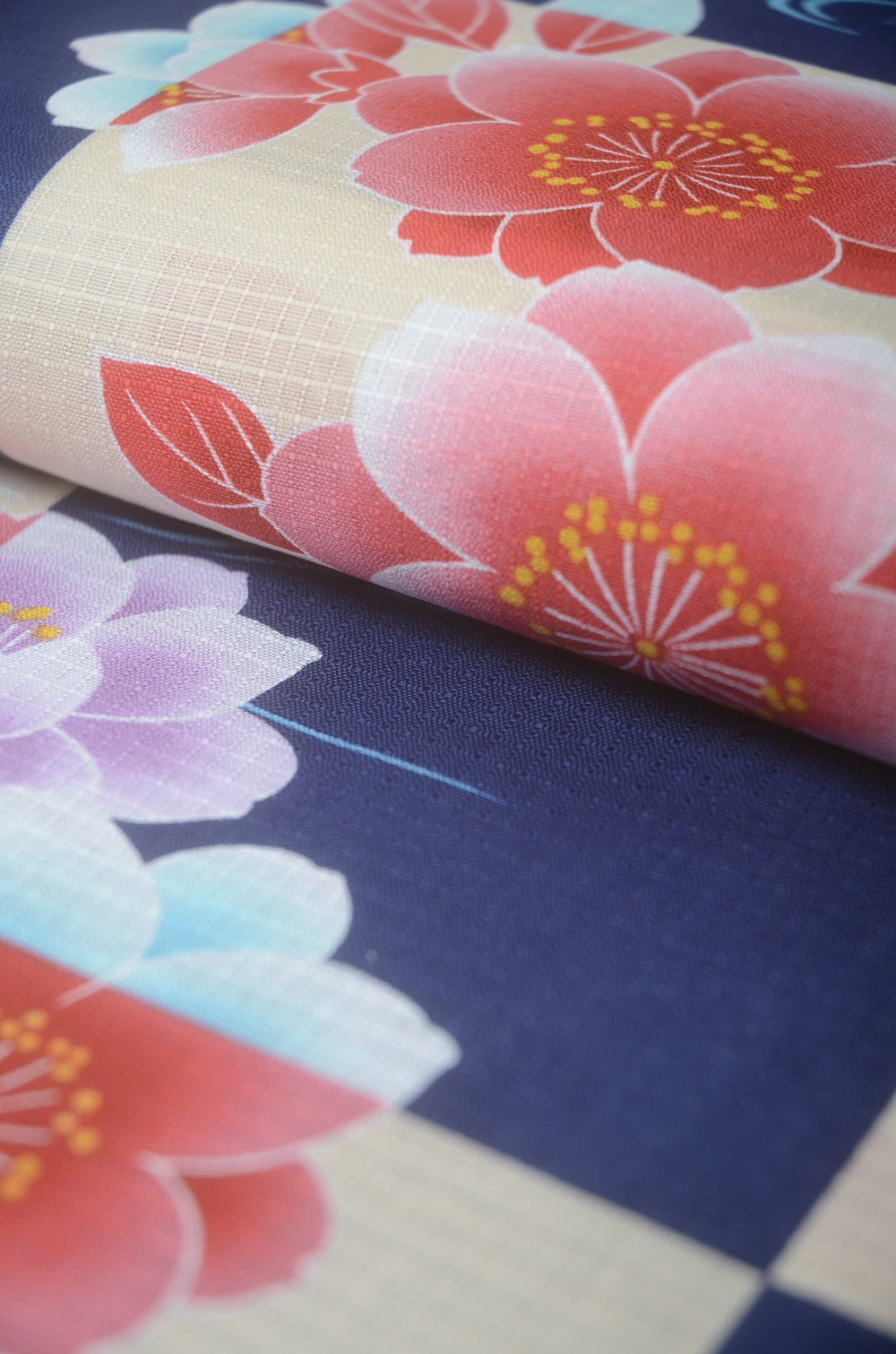 Girls yukata and obi belt set / GY #73 (9-10)