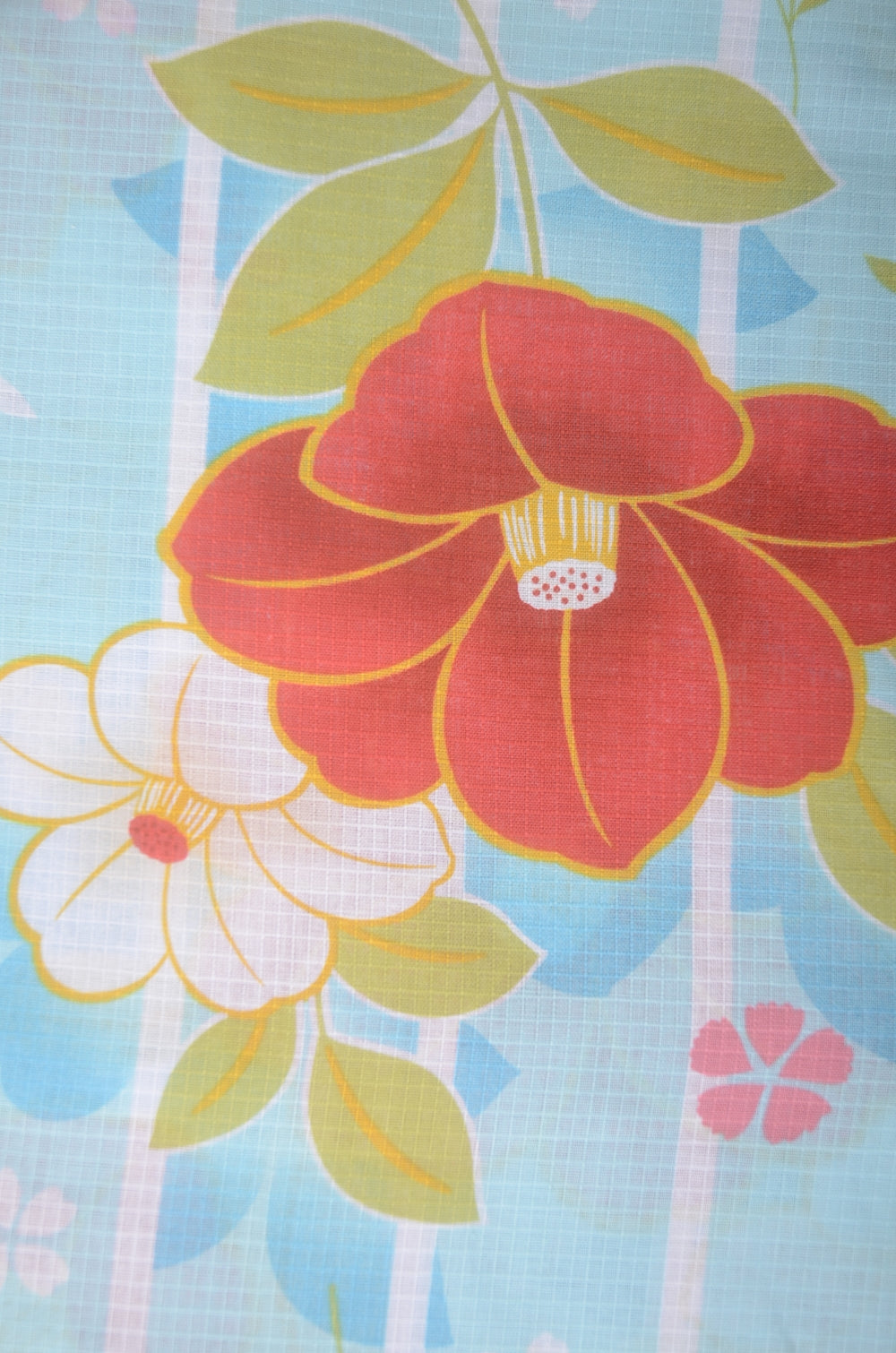 Girls yukata and obi belt set / GY #74 (13-14)