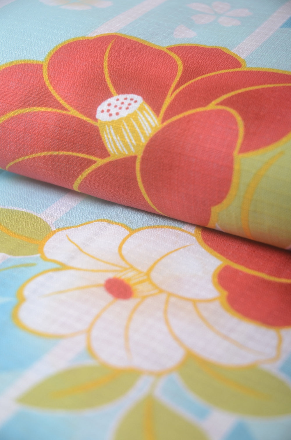 Girls yukata and obi belt set / GY #74 (9-10)