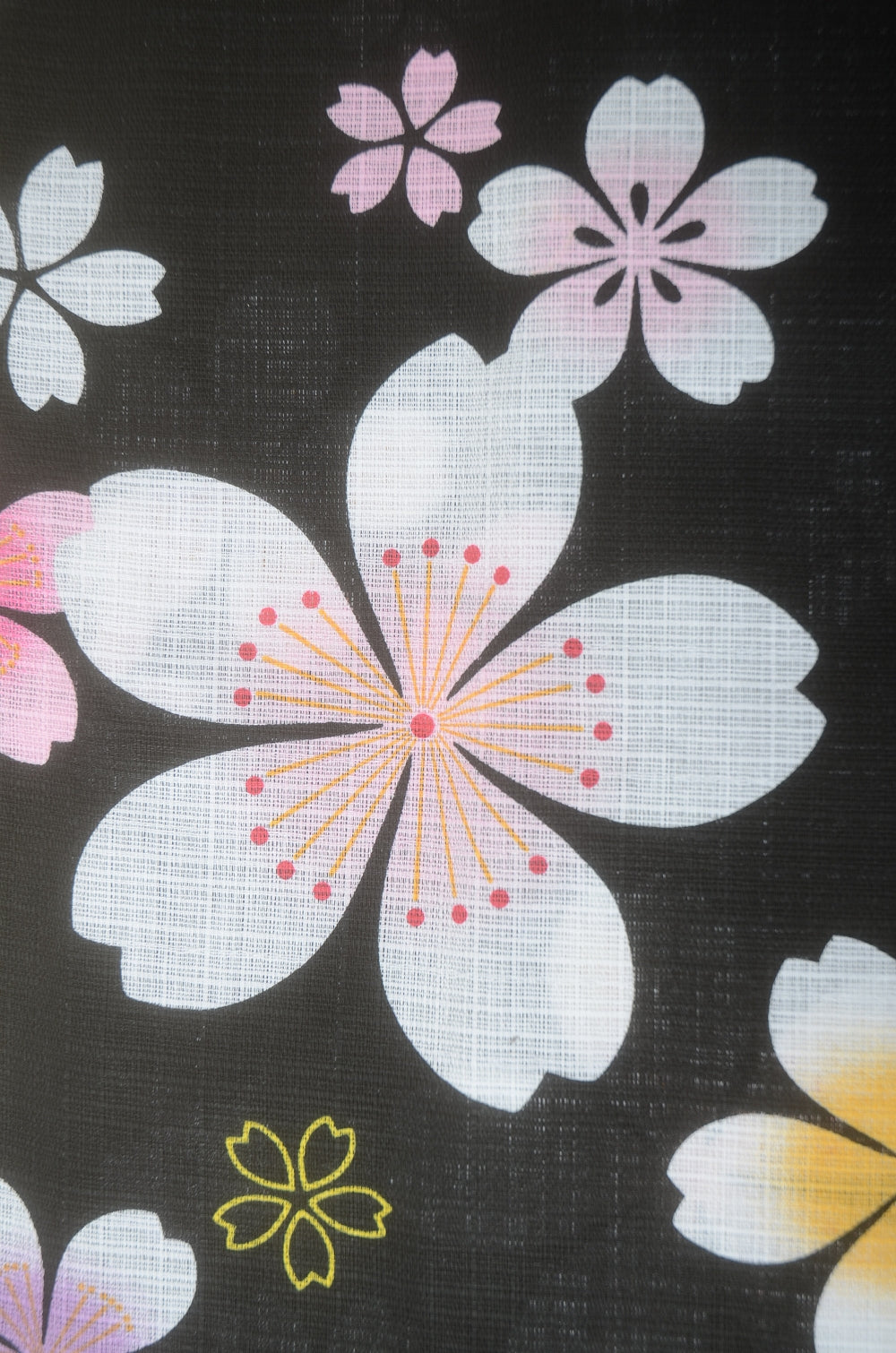 Girls yukata and obi belt set / GY #75 (9-10)