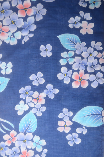 Girls yukata and obi belt set / GY #77 (9-10)