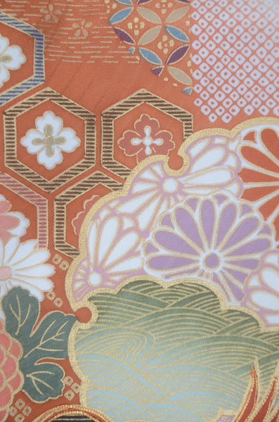 Long-sleeved kimono 6 items set / Furisode / FK#2-246