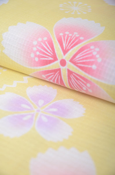 Girls yukata and obi belt set / GY #80 (11-12)