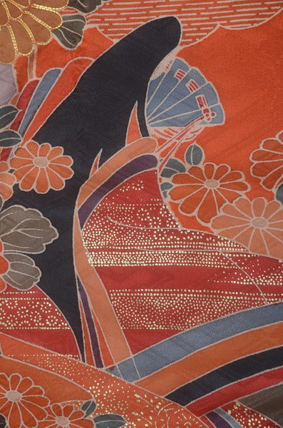 Long-sleeved kimono 6 items set / Furisode / FK#2-248