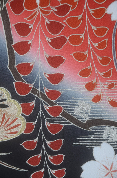 Long-sleeved kimono 6 items set / Furisode / FK#2-257