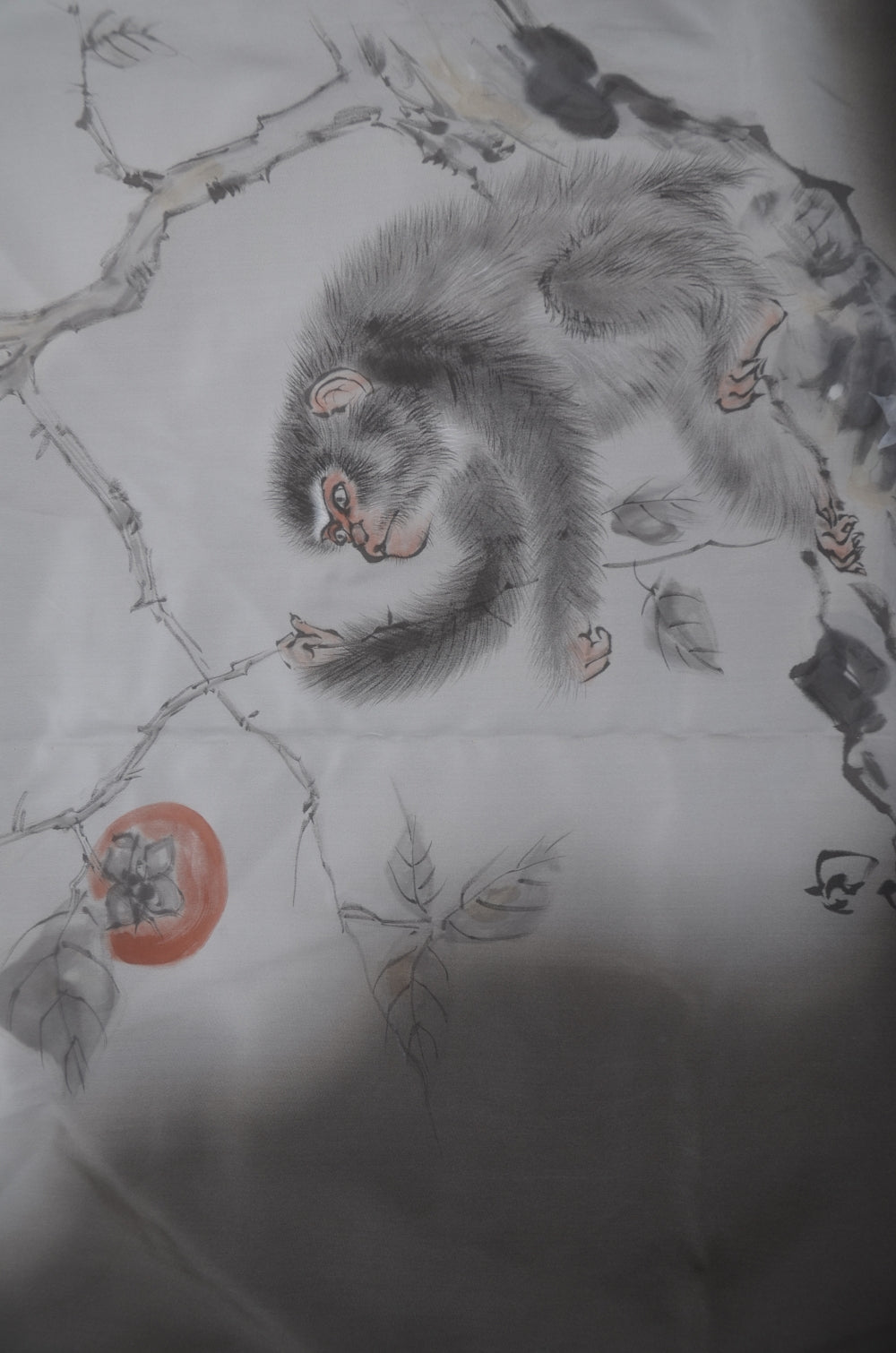 Men Undergarment / MU #1-037“Rare Men’s Juban – Monkey & Persimmon Design”