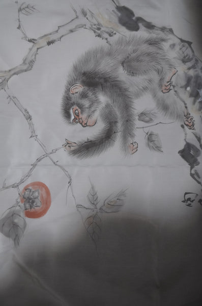 Men Undergarment / MU #1-037“Rare Men’s Juban – Monkey & Persimmon Design”