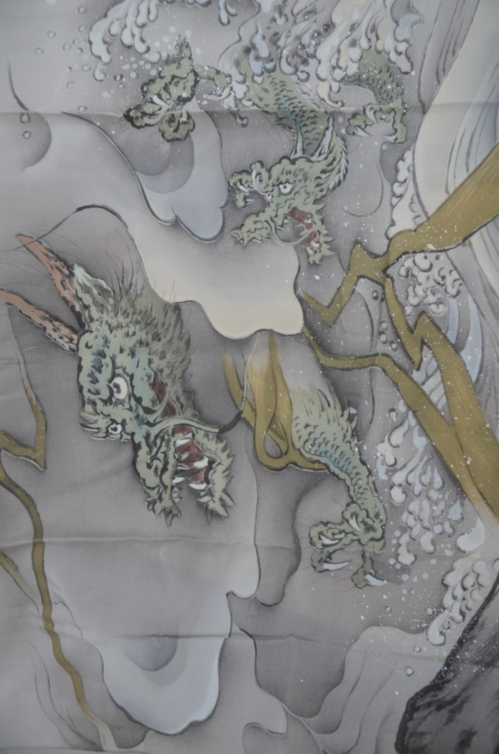 Men Undergarment / MU #1-050 Dragon Rising Through Clouds – Vintage Silk Juban for Men