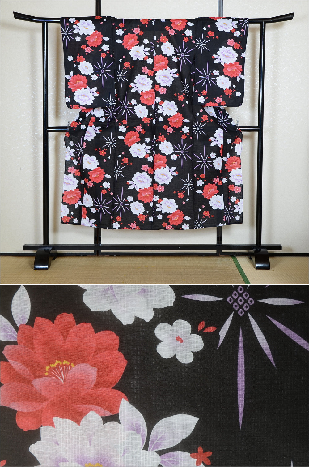 Girls yukata and obi belt set / GY #72 (11-12)