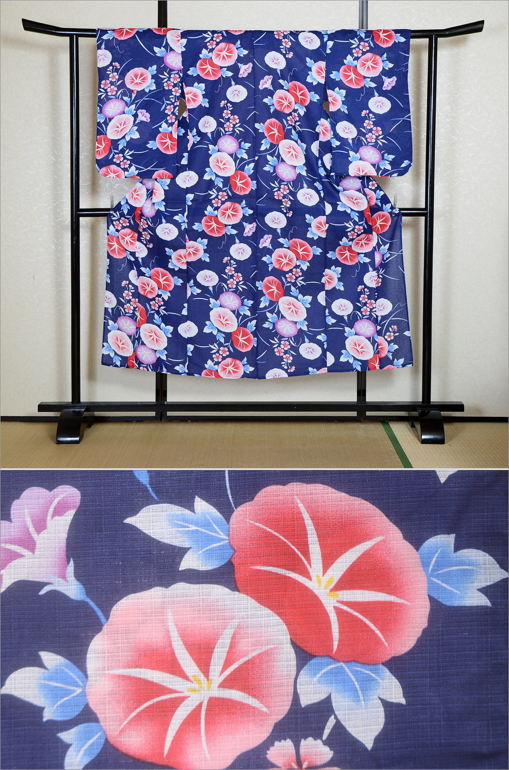 Girls yukata and obi belt set / GY #76 (13-14)