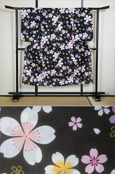 Girls yukata and obi belt set / GY #75 (11-12)