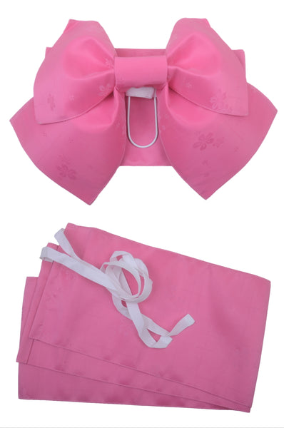 Pre-tied obi belt / Pink #104 (EM)