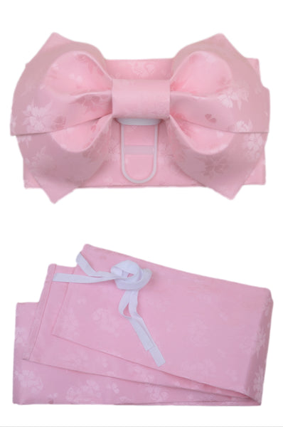 Pre-tied obi belt / Light pink #114 (TI)