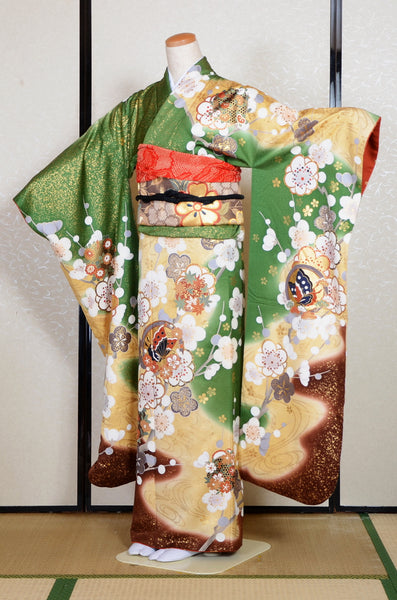 Long-sleeved kimono 6 items set / Furisode / FK#2-258