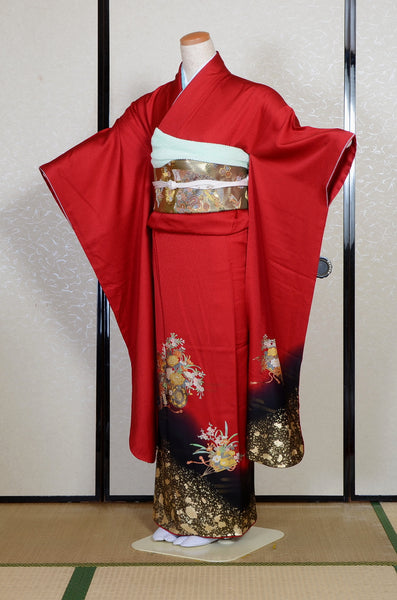 Long-sleeved kimono 6 items set / Furisode / FK#2-333