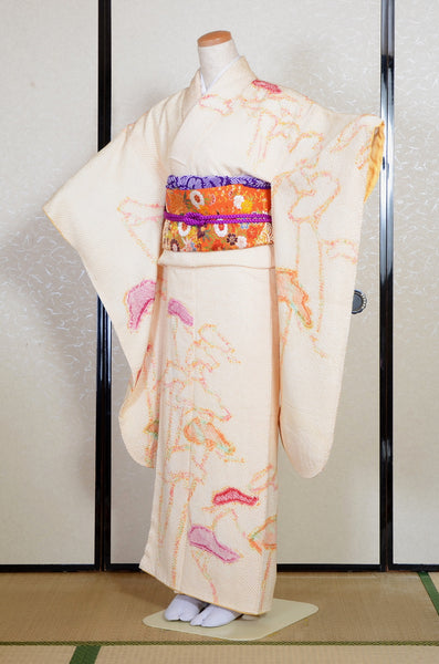 Long-sleeved kimono 6 items set / Furisode / FK#2-298